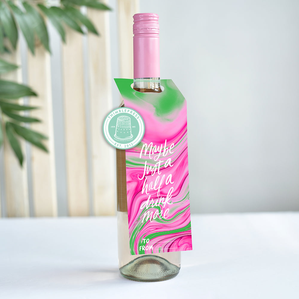 Bold Marble Bottle Tag Printables
