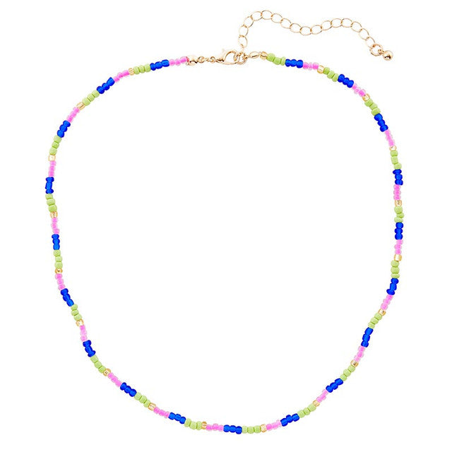 HBD Happy Birthday Beaded Necklace with Stripe Card