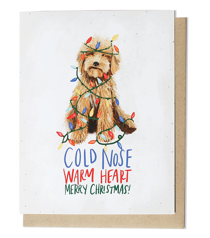 cold nose christmas card - Thimblepress