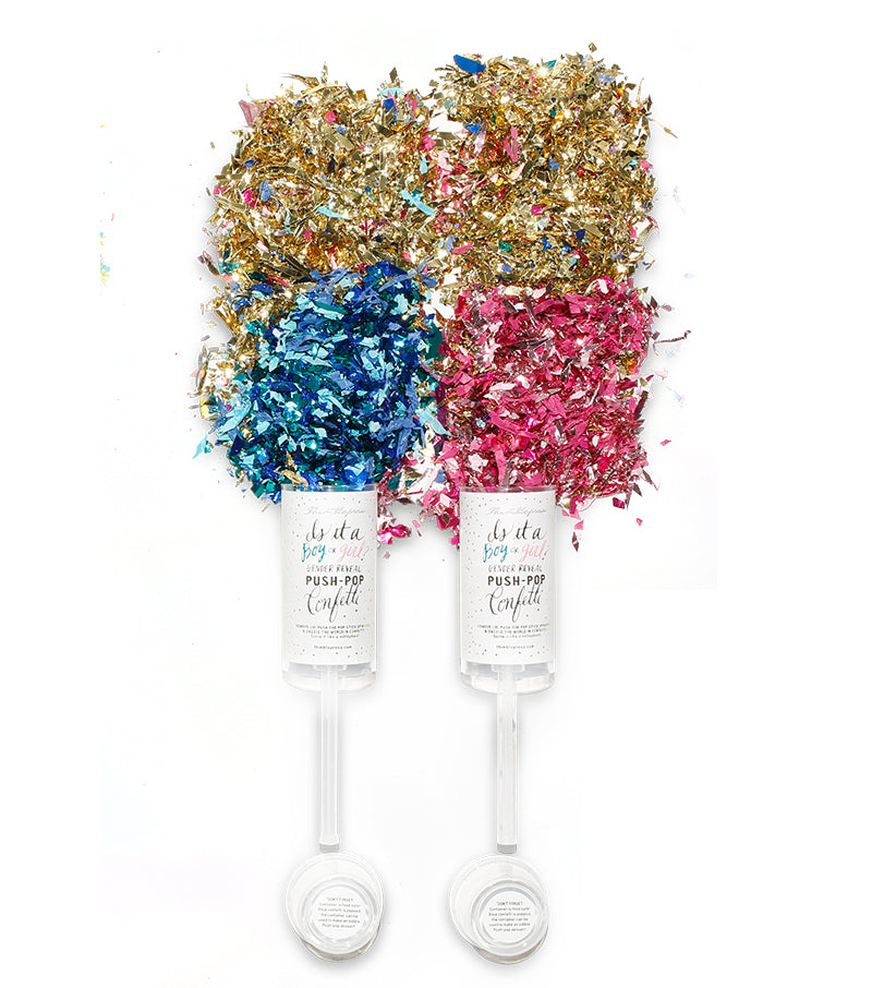 Gender Reveal Push-Pop Confetti® - Thimblepress