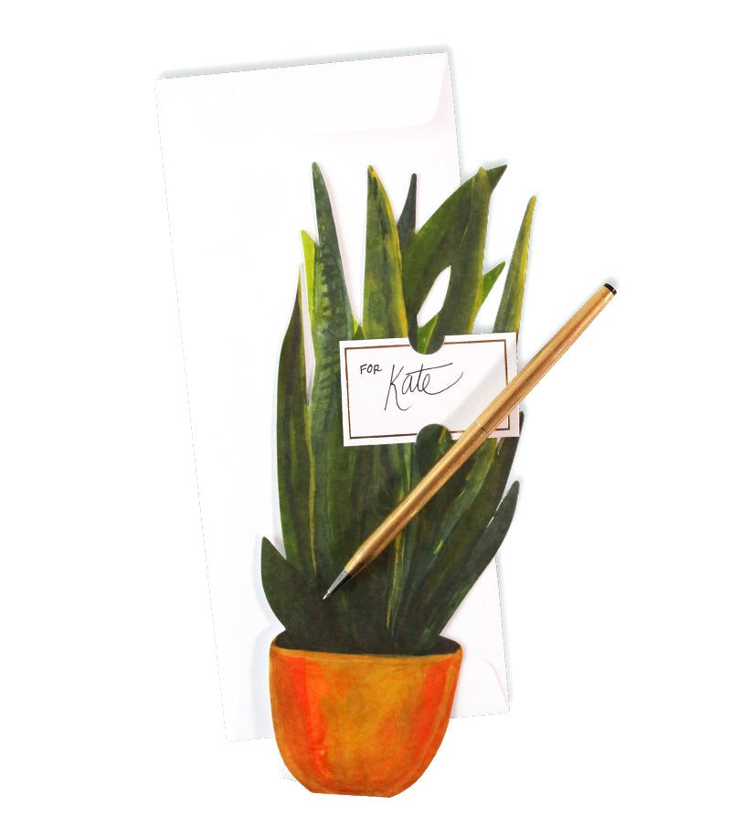snake plant florever card - Thimblepress