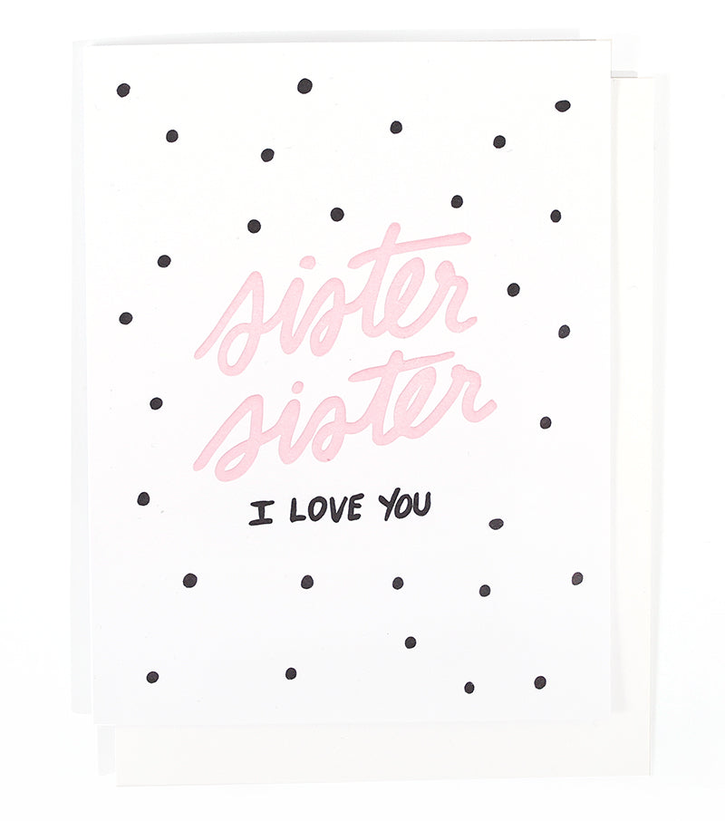 Sister I Love You Card - Thimblepress
