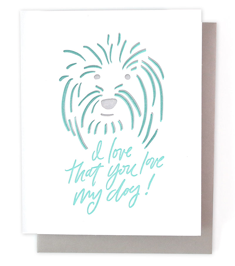 Love My Dog Card - Thimblepress