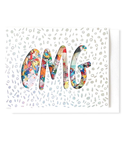OMG Confetti Card - Thimblepress