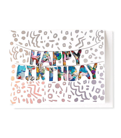 Happy Birthday Balloons Confetti Card - Thimblepress