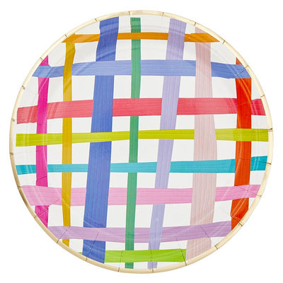 Painted Gingham Party Plates