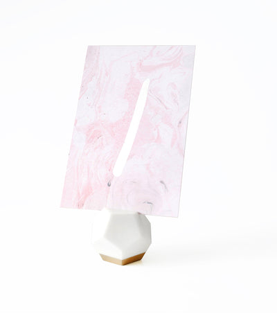Pink Marble Table Numbers - Thimblepress