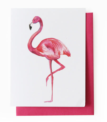 flamingo card - Thimblepress