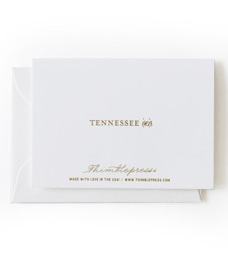 tennessee iris gold foil card - Thimblepress