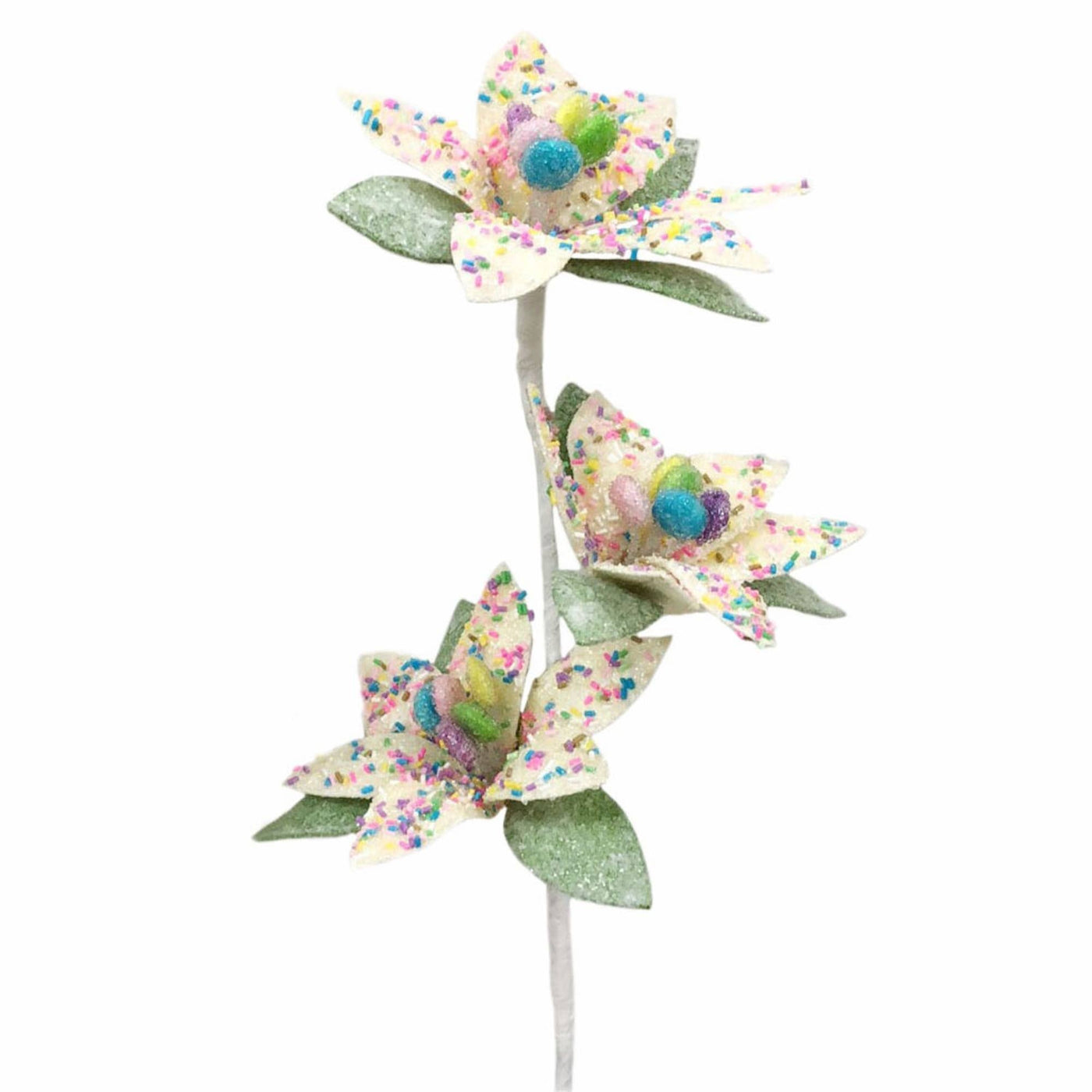 23” Confetti Poinsettia Stem - Thimblepress