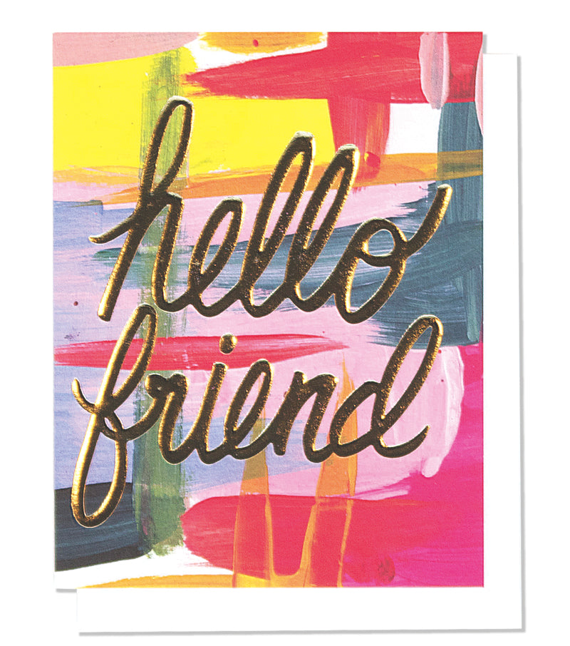 hello friend greeting card – Thimblepress