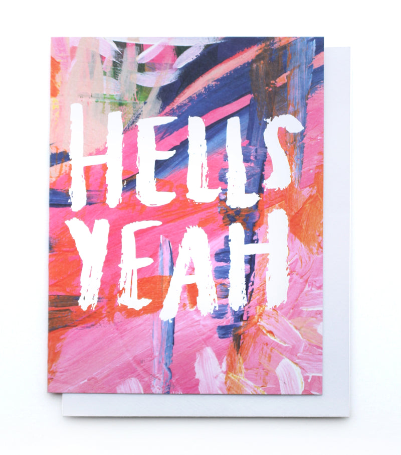 Hellls Yeah hells yeah greeting card – Thimblepress