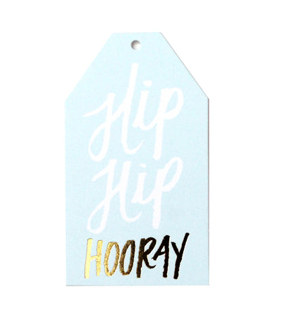 hip hip hooray gift tags - Thimblepress