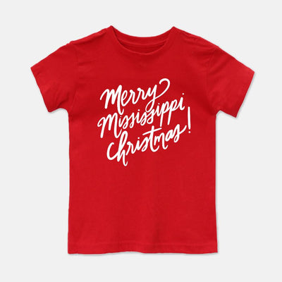Merry Mississippi Christmas Youth Tee - Thimblepress