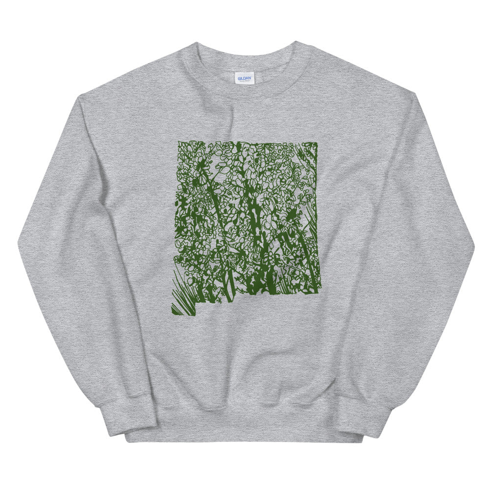 New Mexico Yucca Flower Grey Sweatshirt - Thimblepress