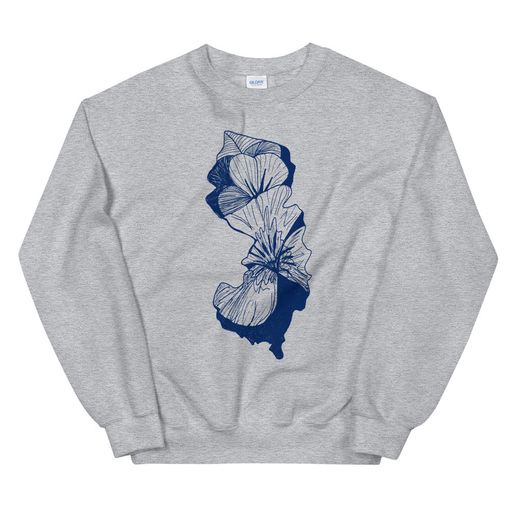 New Jersey Violet Grey Sweatshirt - Thimblepress