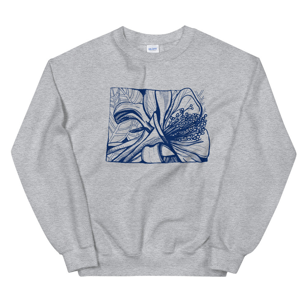 Colorado Rocky Mountain Columbine Grey Sweatshirt - Thimblepress