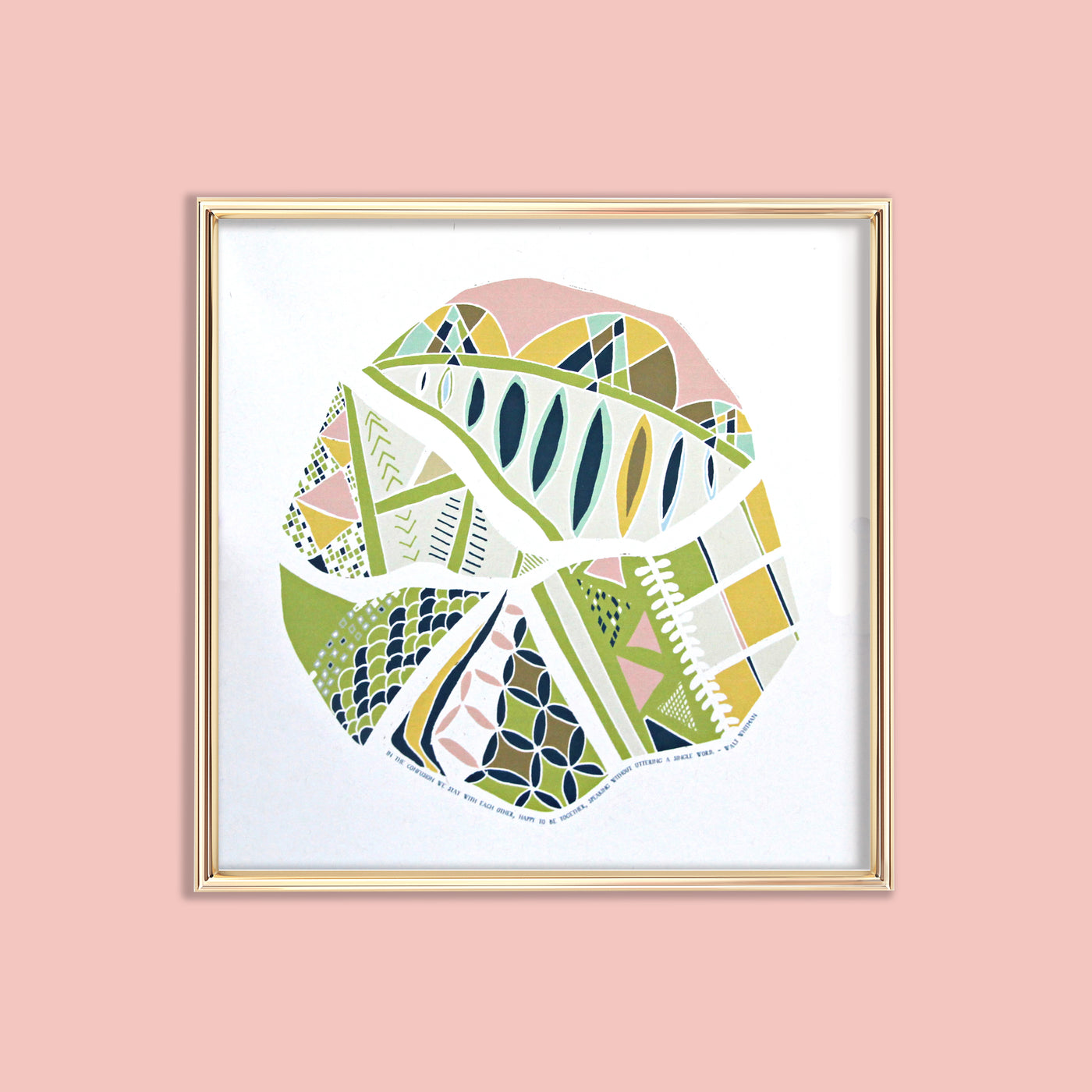 pattern pieces I square art print for wall decor