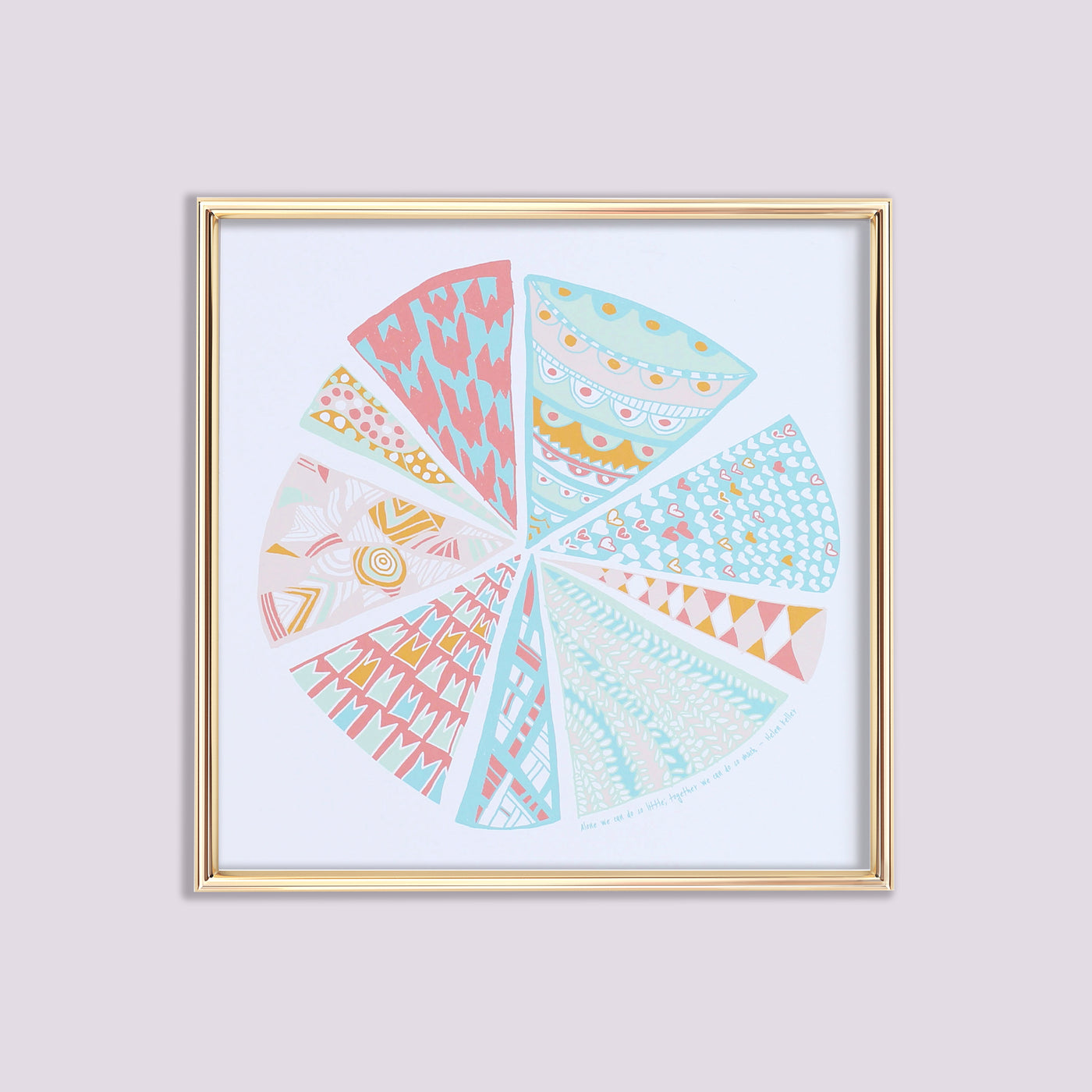 pattern pieces II square art print for wall decor