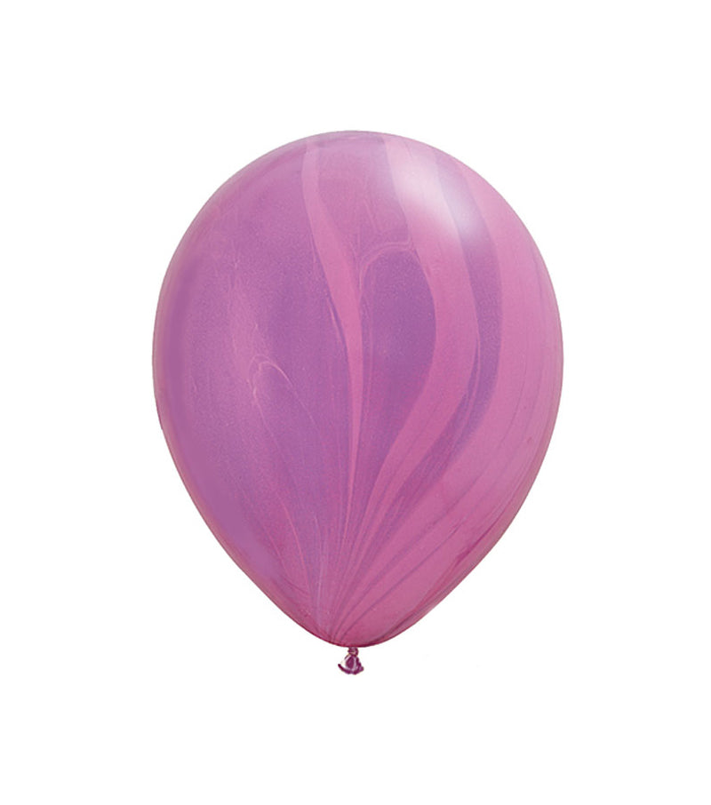 Pack of 5 Magenta 11" Marble Balloons - Thimblepress
