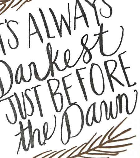 letterpress darkest dawn 8x10 art print for wall decor – Thimblepress