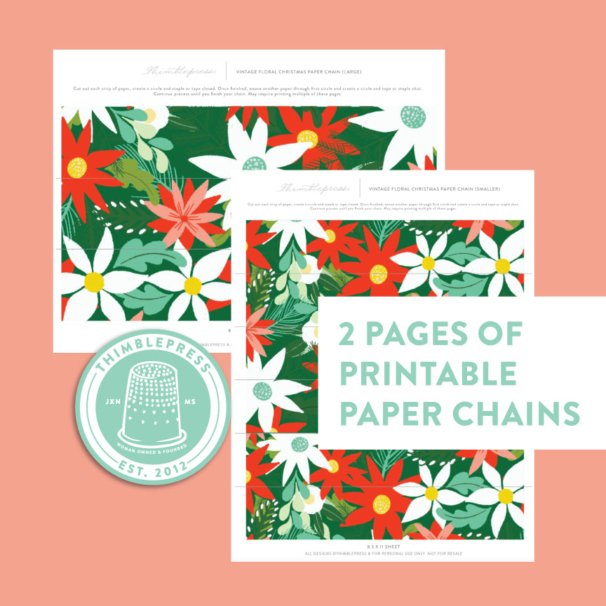 vintage-christmas-floral-paper-chain-printable-thimblepress