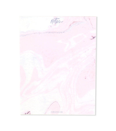 Pink Marbled Notepad - Thimblepress