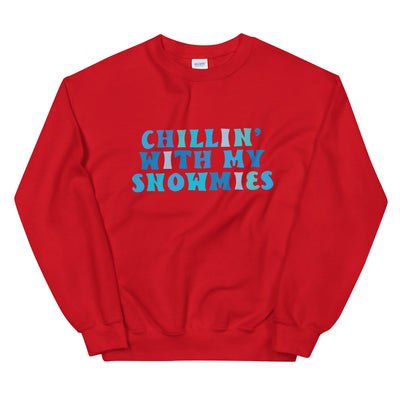 Chillin' With My Snowmies Adult Sweatshirt - Thimblepress
