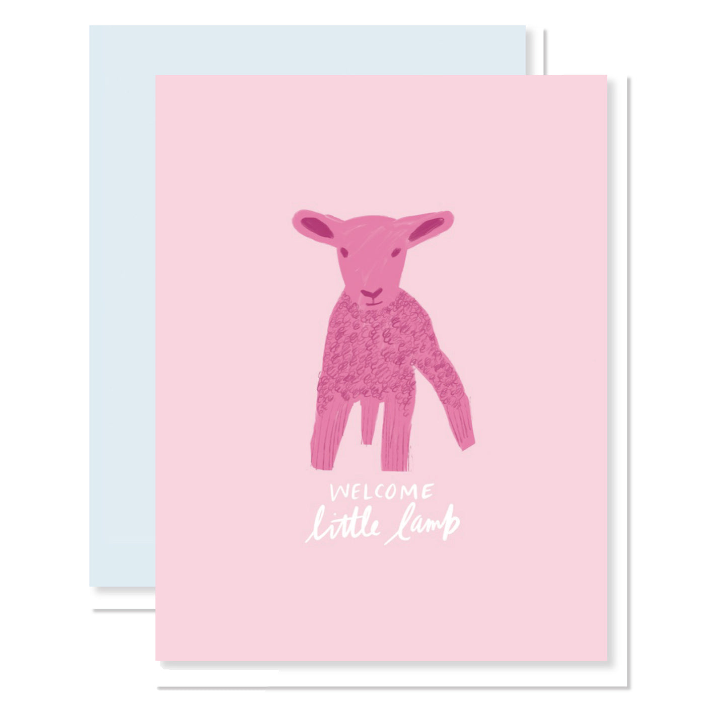 Welcome Little Lamb Card - Thimblepress